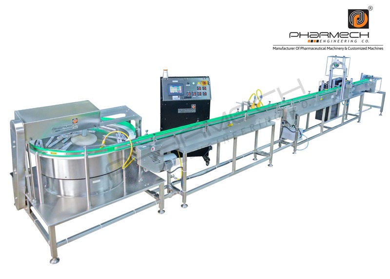Pharmech Fully Automatic Explosive Tube Feeding with Barcode Inspection with Rejection System1